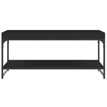 vidaXL Τραπεζάκι Σαλονιού Μαύρο 100x49x45cm από Επεξεργ. Ξύλο 1 τεμ.