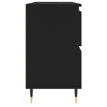 vidaXL Ντουλάπι Μπάνιου Μαύρο 80x33x60cm από Επεξεργασμένο Ξύλο