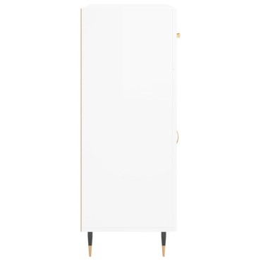 vidaXL Ντουλάπι Γυαλιστερό Λευκό 69,5x34x90cm Επεξεργασμένο Ξύλο 1 τεμ.