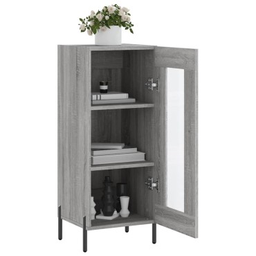 vidaXL Ντουλάπι Γκρι Sonoma 34,5x34x90cm από Επεξεργασμένο Ξύλο 1 τεμ.