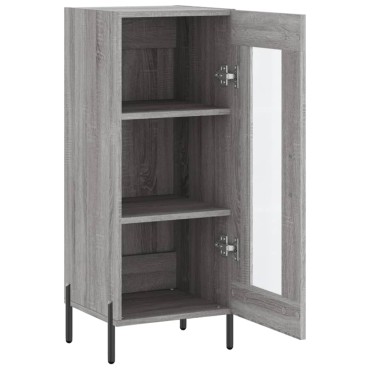 vidaXL Ντουλάπι Γκρι Sonoma 34,5x34x90cm από Επεξεργασμένο Ξύλο 1 τεμ.