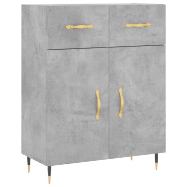 vidaXL Ντουλάπι Γκρι Σκυροδέματος 69,5x34x90cm Επεξεργασμένο Ξύλο 1 τεμ.