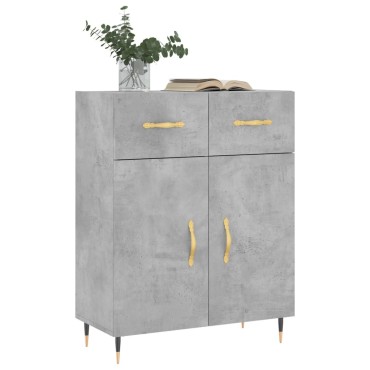 vidaXL Ντουλάπι Γκρι Σκυροδέματος 69,5x34x90cm Επεξεργασμένο Ξύλο 1 τεμ.