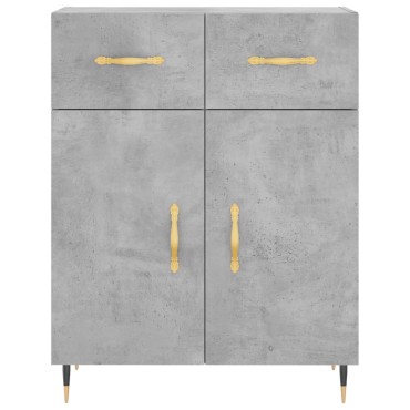 vidaXL Ντουλάπι Γκρι Σκυροδέματος 69,5x34x90cm Επεξεργασμένο Ξύλο 1 τεμ.