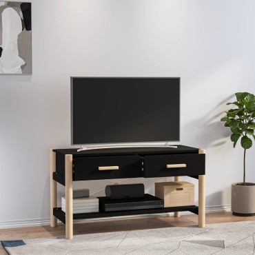 vidaXL Έπιπλο Τηλεόρασης Μαύρο 82x38x45cm από Επεξεργασμένο Ξύλο