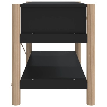 vidaXL Έπιπλο Τηλεόρασης Μαύρο 82x38x45cm από Επεξεργασμένο Ξύλο