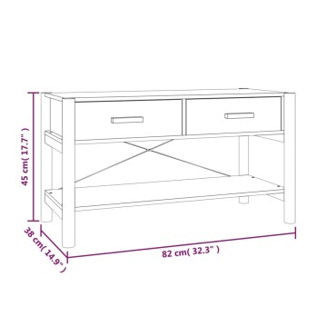 vidaXL Έπιπλο Τηλεόρασης Μαύρο 82x38x45cm από Επεξεργασμένο Ξύλο