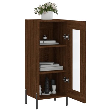 vidaXL Ντουλάπι Καφέ Δρυς 34,5x34x90cm Επεξεργασμένο Ξύλο 1 τεμ.