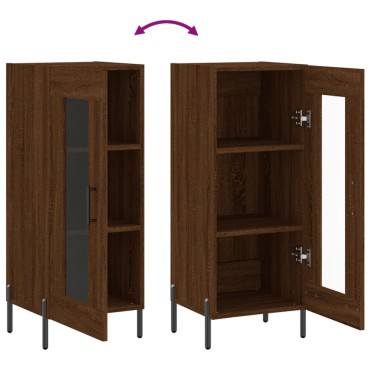 vidaXL Ντουλάπι Καφέ Δρυς 34,5x34x90cm Επεξεργασμένο Ξύλο 1 τεμ.