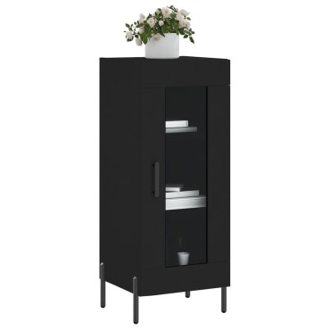 vidaXL Ντουλάπι Μαύρο 34,5x34x90cm από Επεξεργασμένο Ξύλο 1 τεμ.