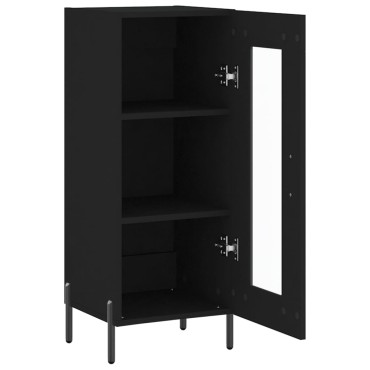 vidaXL Ντουλάπι Μαύρο 34,5x34x90cm από Επεξεργασμένο Ξύλο 1 τεμ.
