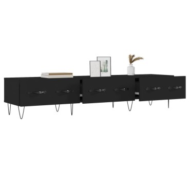 vidaXL Έπιπλο Τηλεόρασης Μαύρο 150x36x30cm από Επεξεργασμένο Ξύλο
