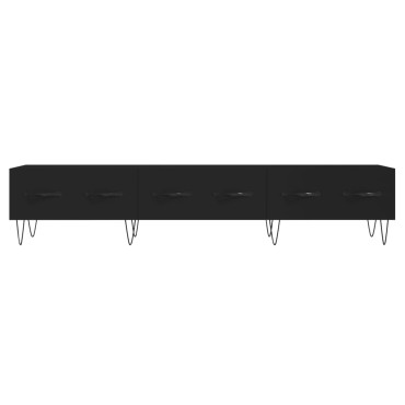 vidaXL Έπιπλο Τηλεόρασης Μαύρο 150x36x30cm από Επεξεργασμένο Ξύλο