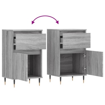 vidaXL Ντουλάπια 2 τεμ. Γκρι Sonoma 40x35x70cm Επεξεργασμένο Ξύλο