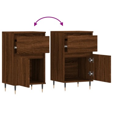 vidaXL Συρταριέρα Καφέ Δρυς 40x35x70cm από Επεξεργασμένο Ξύλο 1 τεμ.