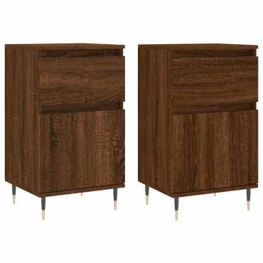 vidaXL Ντουλάπια 2 τεμ. Καφέ Δρυς 40x35x70cm από Επεξεργασμένο Ξύλο