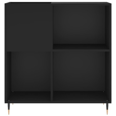 vidaXL Δισκοθήκη Μαύρη 84,5x38x89cm από Επεξεργασμένο Ξύλο