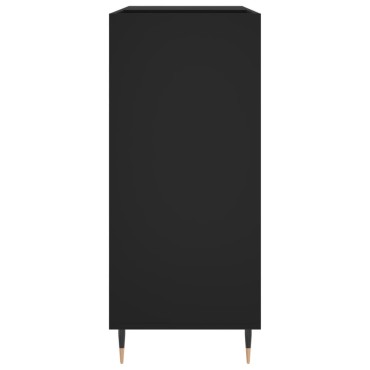 vidaXL Δισκοθήκη Μαύρη 84,5x38x89cm από Επεξεργασμένο Ξύλο