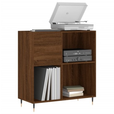 vidaXL Δισκοθήκη Καφέ Δρυς 84,5x38x89cm από Επεξεργασμένο Ξύλο