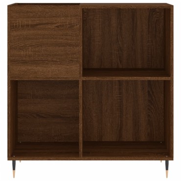 vidaXL Δισκοθήκη Καφέ Δρυς 84,5x38x89cm από Επεξεργασμένο Ξύλο