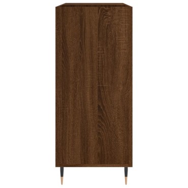 vidaXL Δισκοθήκη Καφέ Δρυς 84,5x38x89cm από Επεξεργασμένο Ξύλο