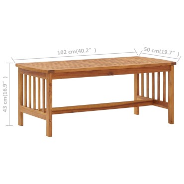 vidaXL Τραπεζάκι Σαλονιού 102x50x43cm από Μασίφ Ξύλο Ακακίας 1 τεμ.