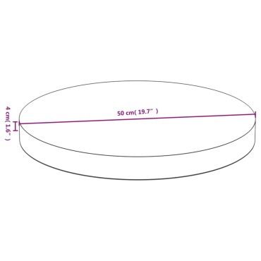 vidaXL Επιφάνεια Τραπεζιού 50x4 από Μπαμπού 50x4cm 1 τεμ.