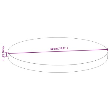 vidaXL Επιφάνεια Τραπεζιού 60x4 από Μπαμπού 60x4cm 1 τεμ.
