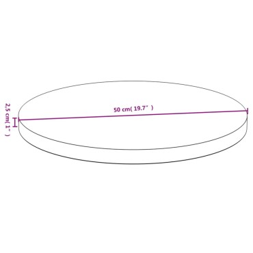 vidaXL Επιφάνεια Τραπεζιού 50x2,5 από Μπαμπού 50x2,5cm 1 τεμ.