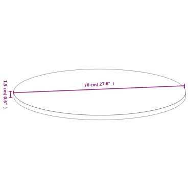 vidaXL Επιφάνεια Τραπεζιού 70x1,5 από Μπαμπού 70x1,5cm 1 τεμ.