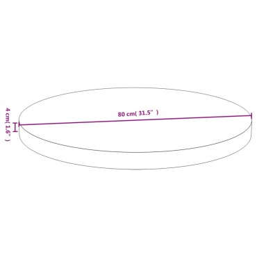 vidaXL Επιφάνεια Τραπεζιού 80x4 από Μπαμπού 80x4cm 1 τεμ.