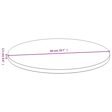 vidaXL Επιφάνεια Τραπεζιού 50x1,5 από Μπαμπού 50x1,5cm 1 τεμ.