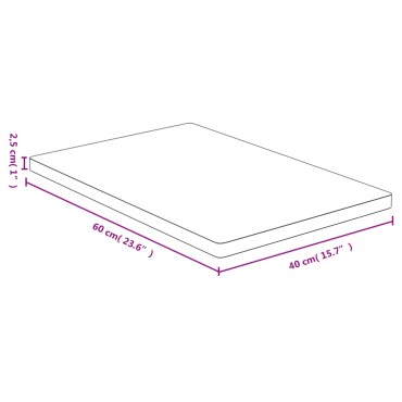 vidaXL Επιφάνεια Τραπεζιού 40x60x2,5 από Μπαμπού 40x60x2,5cm 1 τεμ.