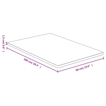 vidaXL Επιφάνεια Τραπεζιού 60x100x1,5 από Μπαμπού 60x100x1,5cm 1 τεμ.