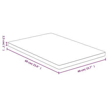 vidaXL Επιφάνεια Τραπεζιού 40x60x2,5 από Μπαμπού 40x60x2,5cm 1 τεμ.