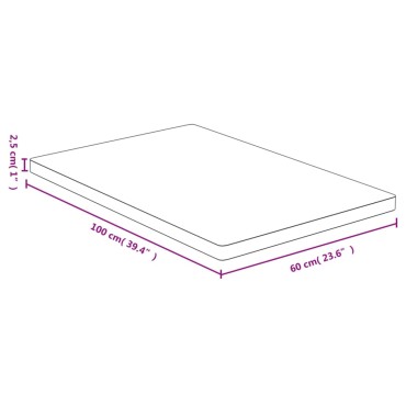 vidaXL Επιφάνεια Τραπεζιού 60x100x2,5 από Μπαμπού 60x100x2,5cm 1 τεμ.