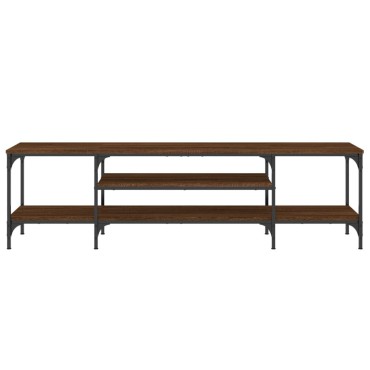 vidaXL Έπιπλο Τηλεόρασης Καφέ Δρυς 161x35x45cm Επεξ. Ξύλο/Σίδερο