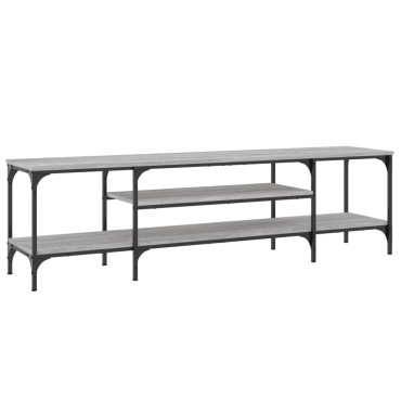 vidaXL Έπιπλο Τηλεόρασης Sonoma Γκρι 161x35x45cm Επεξ. Ξύλο/Σίδερο