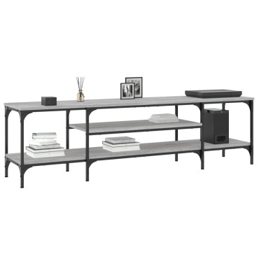 vidaXL Έπιπλο Τηλεόρασης Sonoma Γκρι 161x35x45cm Επεξ. Ξύλο/Σίδερο