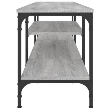 vidaXL Έπιπλο Τηλεόρασης Sonoma Γκρι 161x35x45cm Επεξ. Ξύλο/Σίδερο