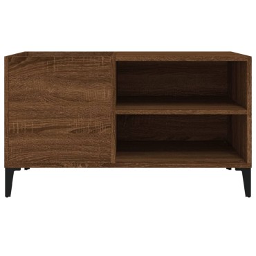 vidaXL Δισκοθήκη Καφέ Δρυς 84,5x38x48cm από Επεξεργασμένο Ξύλο 1 τεμ.