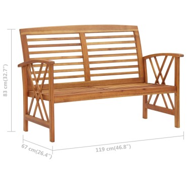 vidaXL Παγκάκι Κήπου από Μασίφ Ξύλο Ακακίας 119x67x83cm 1 τεμ.
