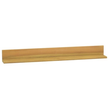 vidaXL Ράφια Τοίχου 2 τεμ. 90x10x10cm από Μασίφ Ξύλο Teak