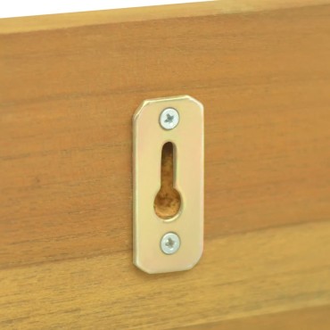 vidaXL Ράφια Τοίχου 2 τεμ. 90x10x10cm από Μασίφ Ξύλο Teak