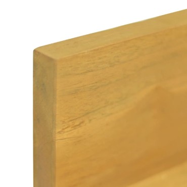 vidaXL Ράφια Τοίχου 2 τεμ. 90x10x10cm από Μασίφ Ξύλο Teak
