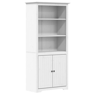 vidaXL Βιβλιοθήκη BODO Λευκή 82x40x173cm από Μασίφ Ξύλο Πεύκου 1 τεμ.