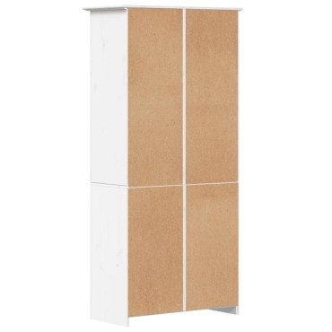 vidaXL Βιβλιοθήκη BODO Λευκή 82x40x173cm από Μασίφ Ξύλο Πεύκου 1 τεμ.