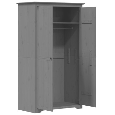 vidaXL Ντουλάπα BODO Γκρι 99x53,5x173cm από Μασίφ Ξύλο Πεύκου 1 τεμ.