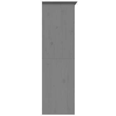 vidaXL Ντουλάπα BODO Γκρι 99x53,5x173cm από Μασίφ Ξύλο Πεύκου 1 τεμ.