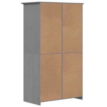vidaXL Ντουλάπα BODO Γκρι 99x53,5x173cm από Μασίφ Ξύλο Πεύκου 1 τεμ.
